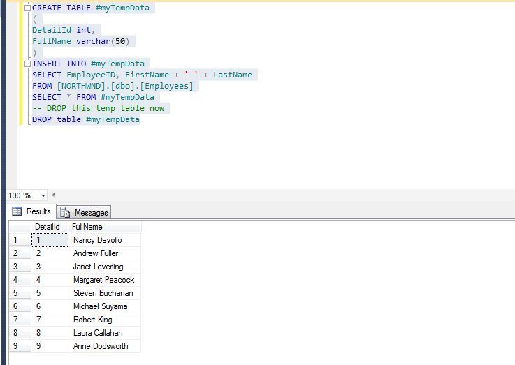 create-temporary-table-in-sql-server-csharpcode