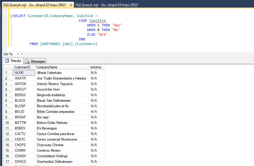 sql server case statement