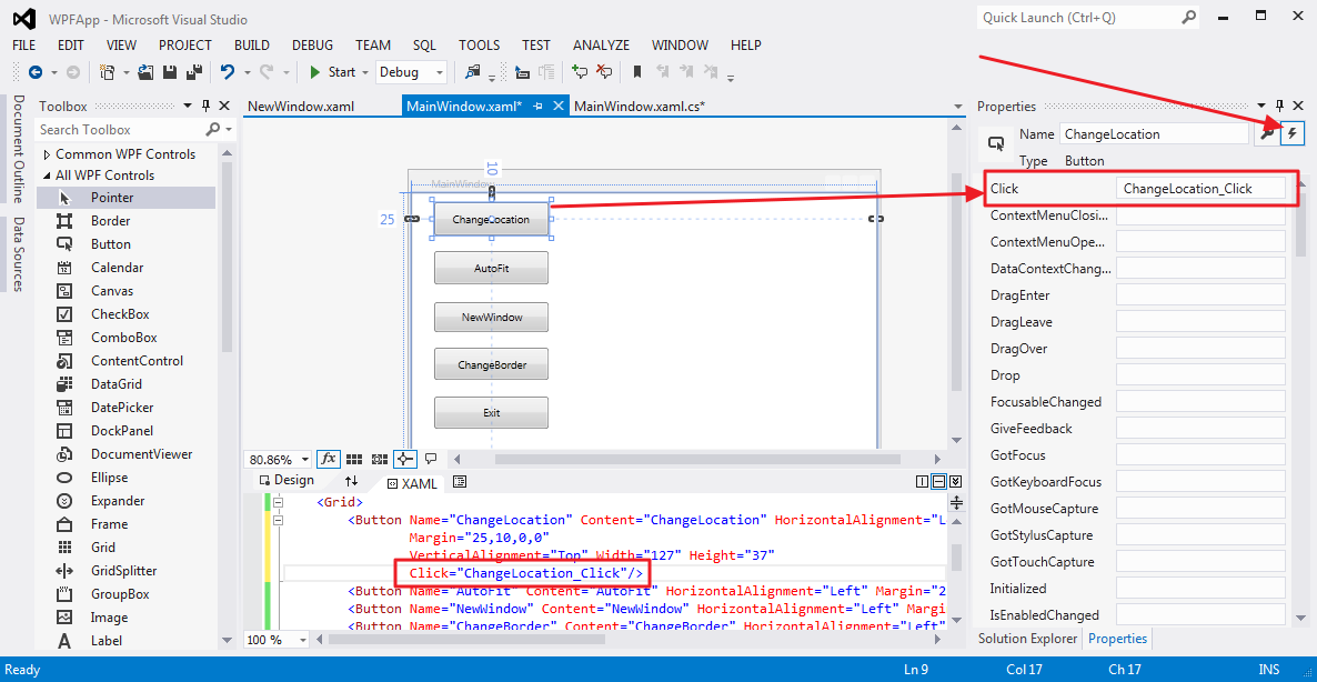 Visual studio меню. WPF Visual Studio. Кнопка в Visual Studio. WPF C# Visual Studio. Интерфейс WPF C#.